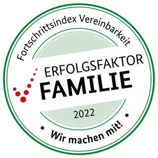 Teilnahmesiegel „Erfolgsfaktor Familie — Fortschrittsindex Vereinbarkeit 2022“